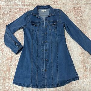 Y2K Long Denim Jacket Or Button Up by C’est Toi